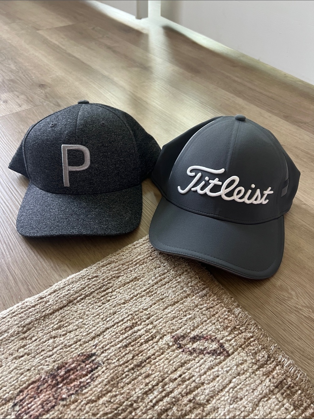 Set of two golf hats, sold separately, like new Puma tour and Titleist one size